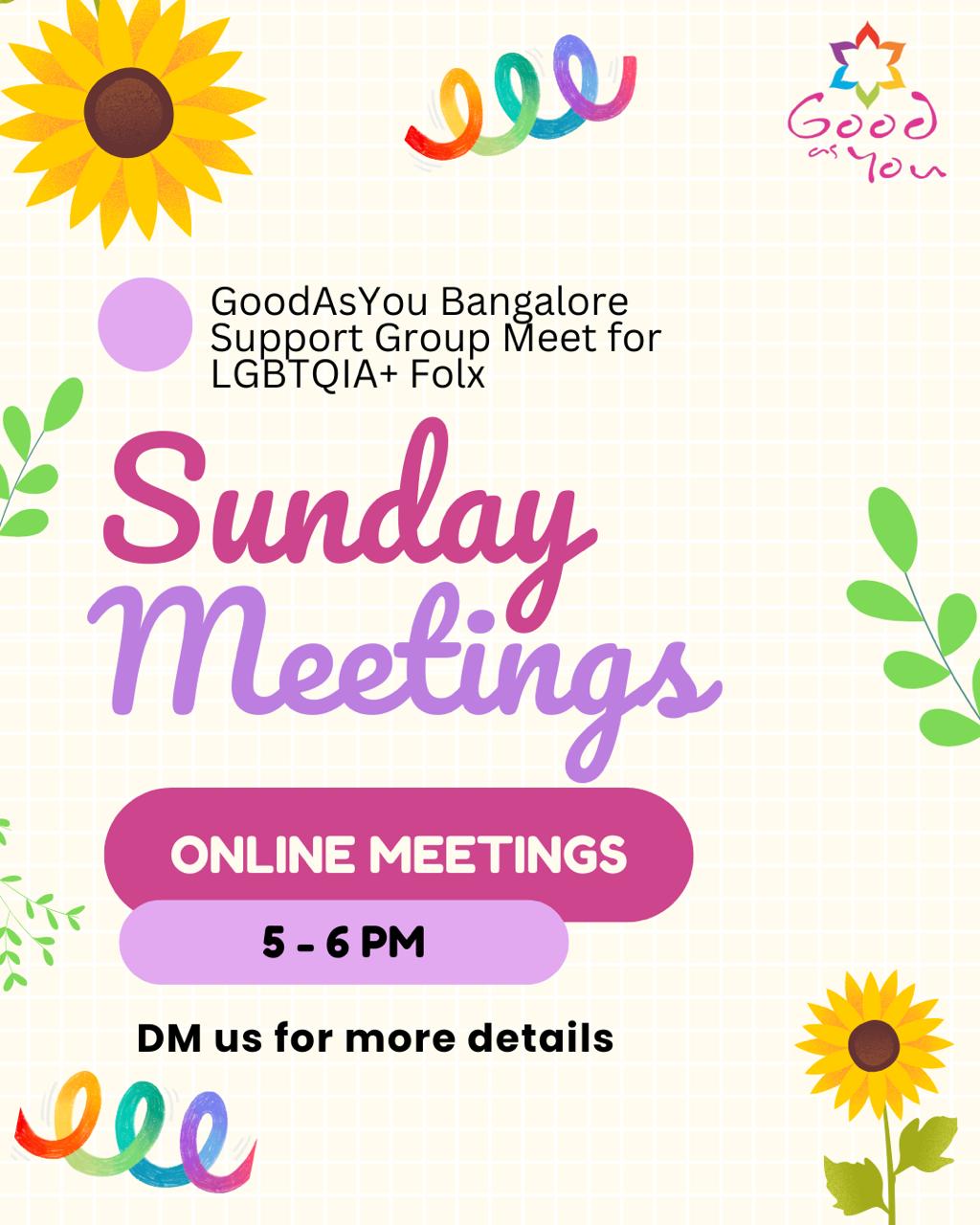 Good As You : Queer Peer Support Group — event poster