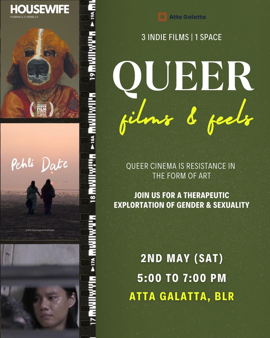 Queer Films &amp; Feels — event poster