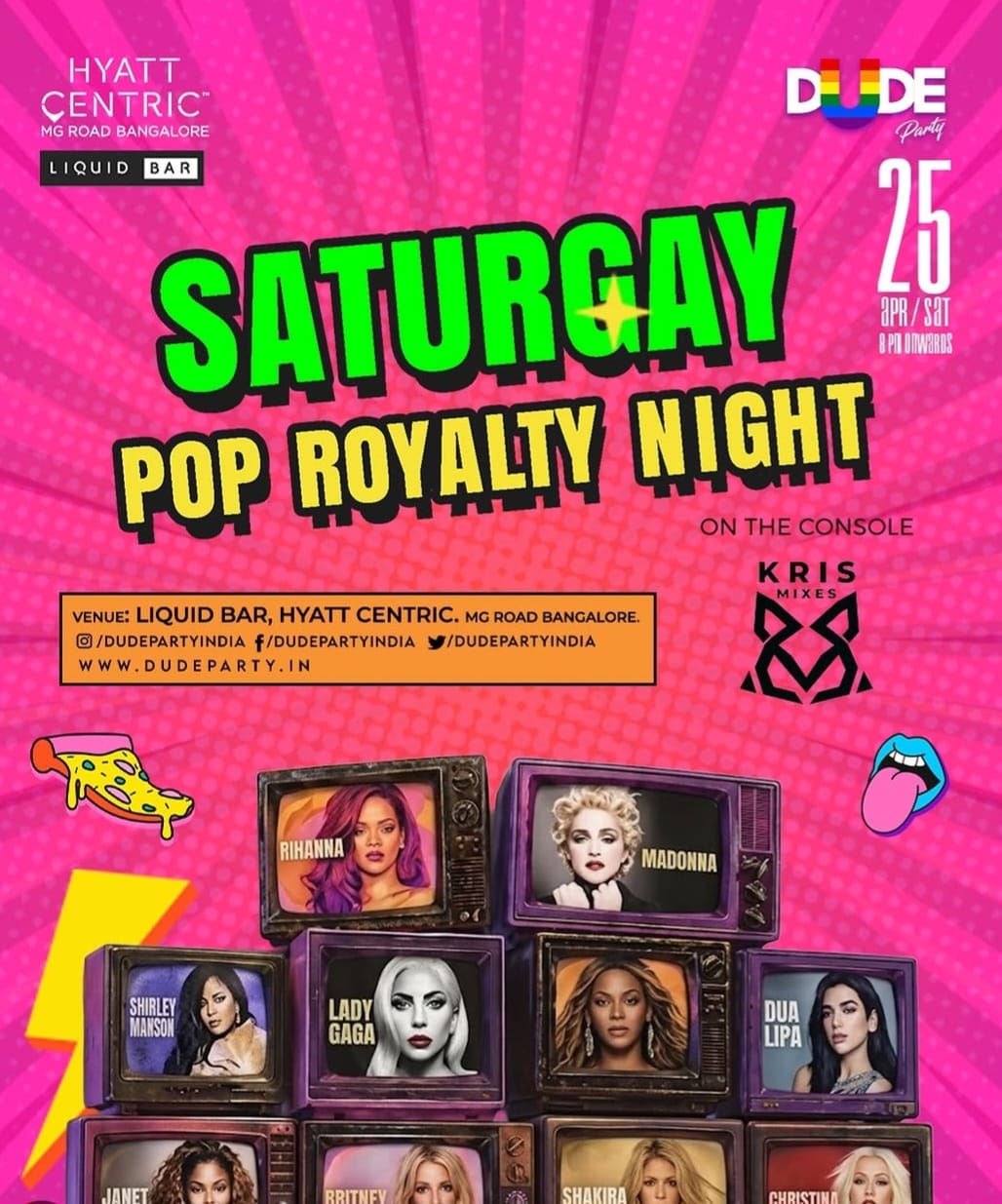 SaturGay : Pop Royalty Night — event poster