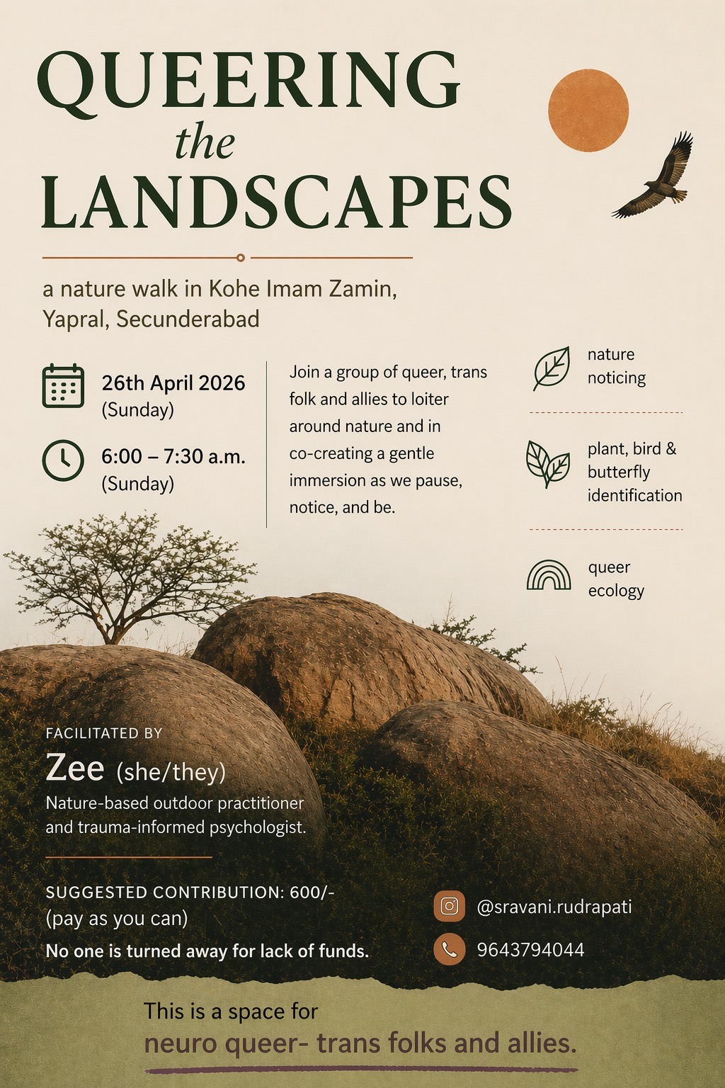 Queering the landscapes — event poster