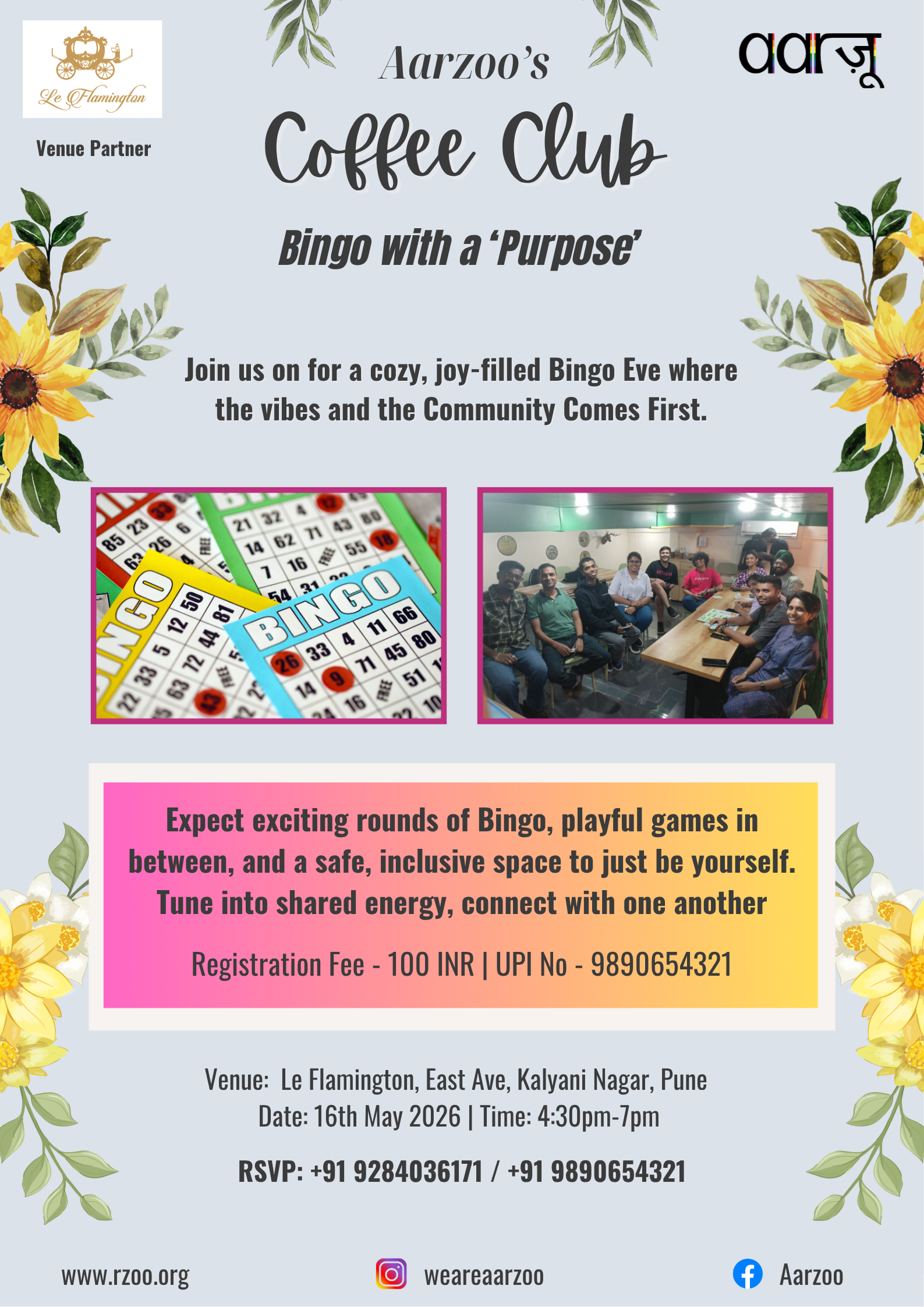 Bingo With a Purpose By Aarzoo — event poster