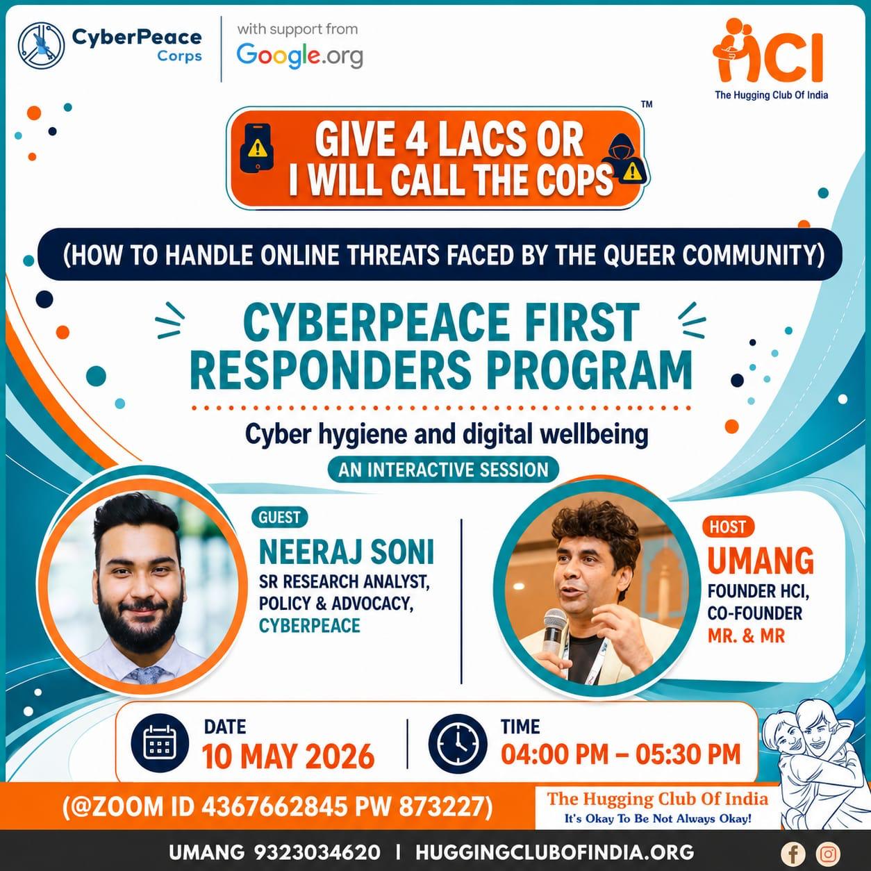 Cyberpeace First Responders Program — event poster