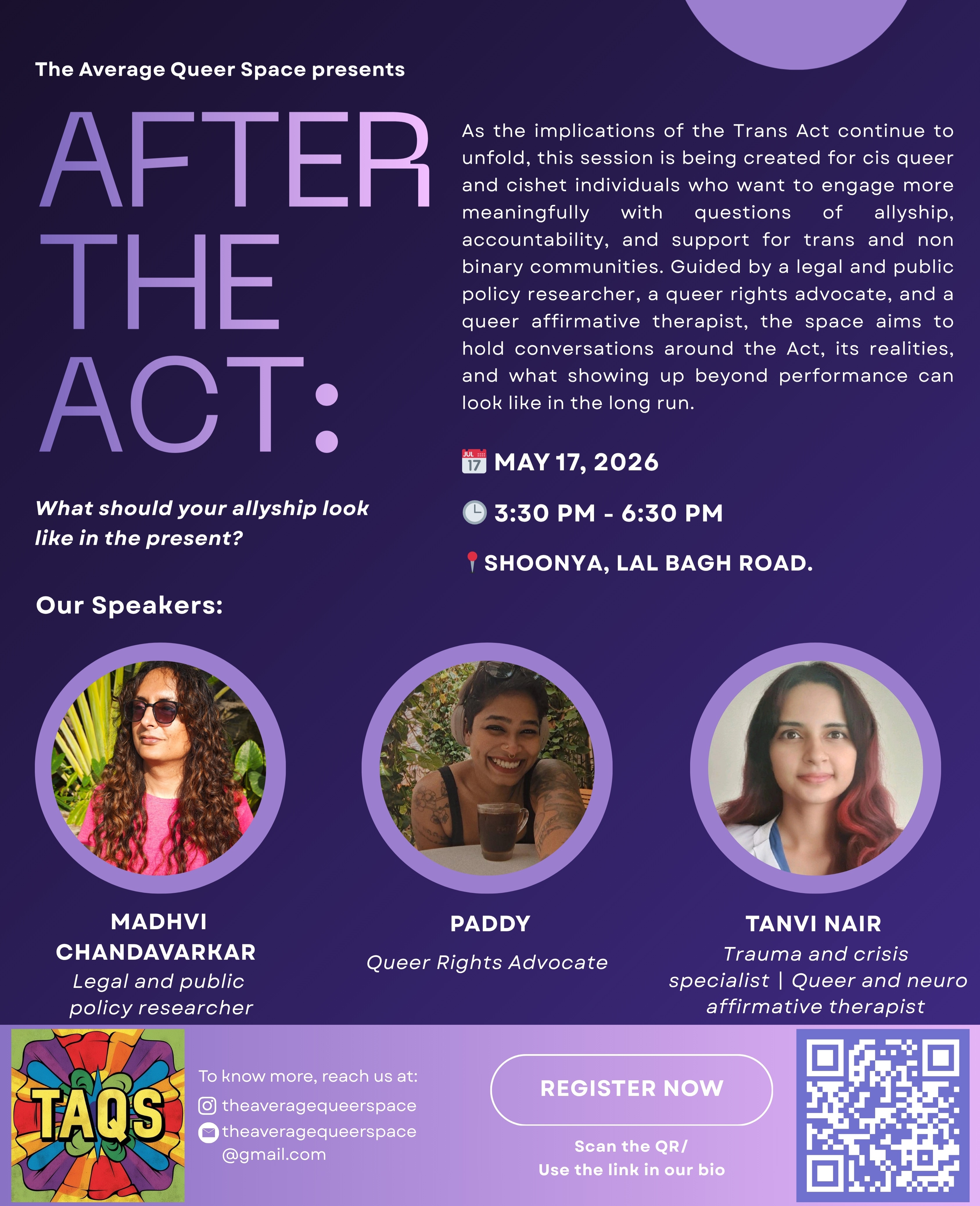 After The Act: What should your Allyship look like in the present? — event poster
