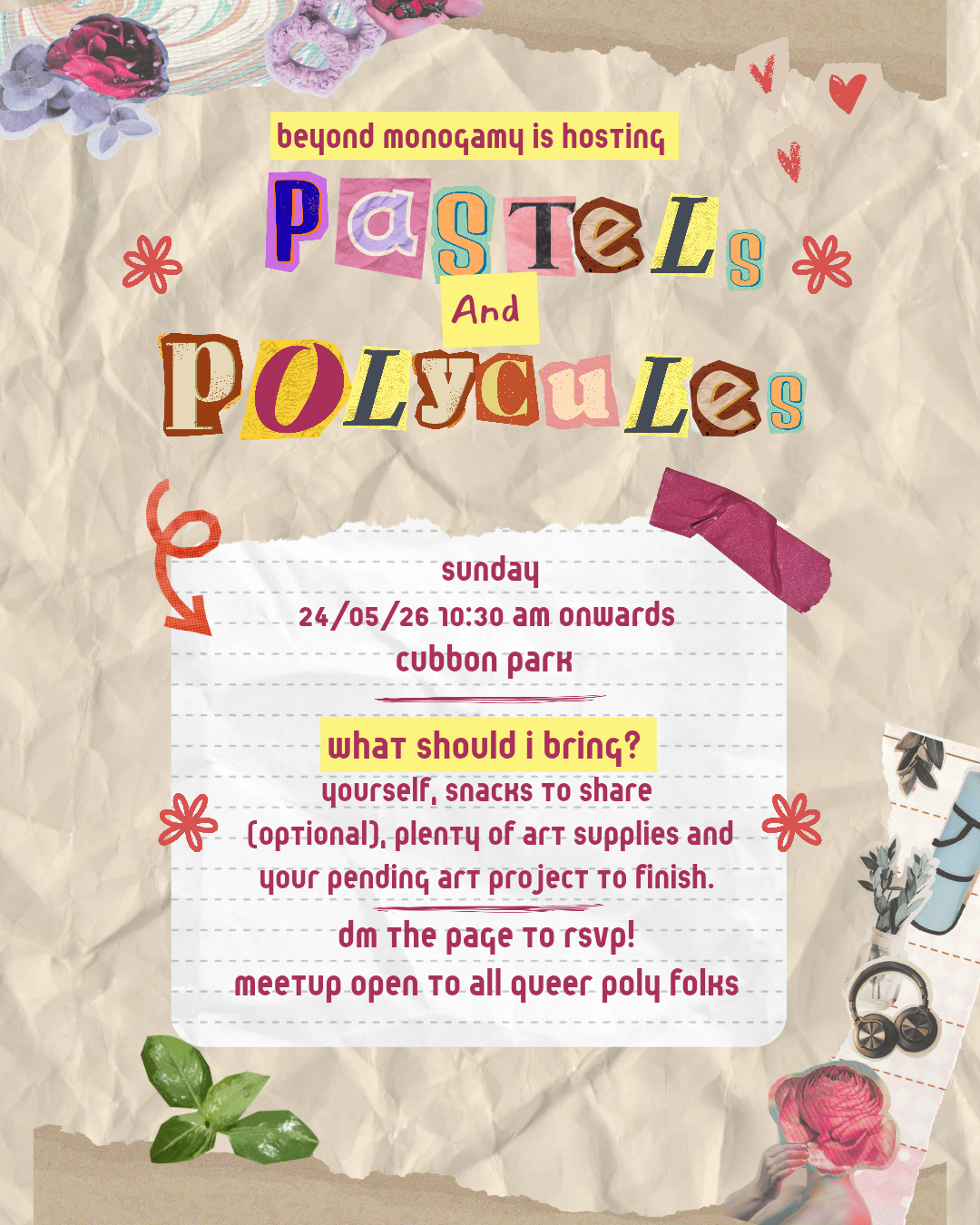 Pastels And Polycules — event poster