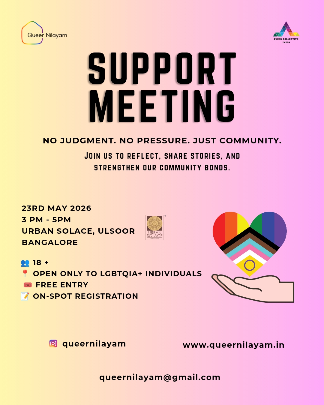 Support Meeting by Queer Nilayam — event poster