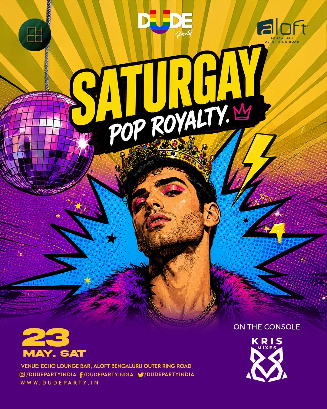 SATURGAY: POP ROYALTY — event poster