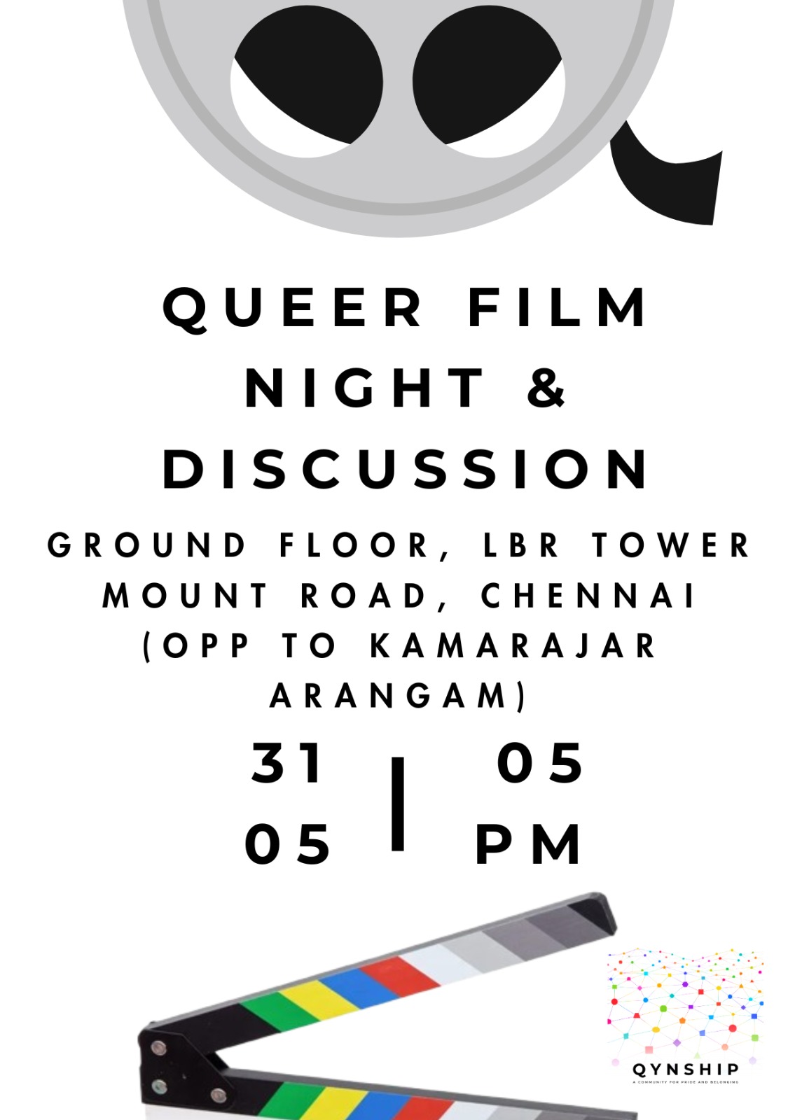 Film screening and networking — event poster