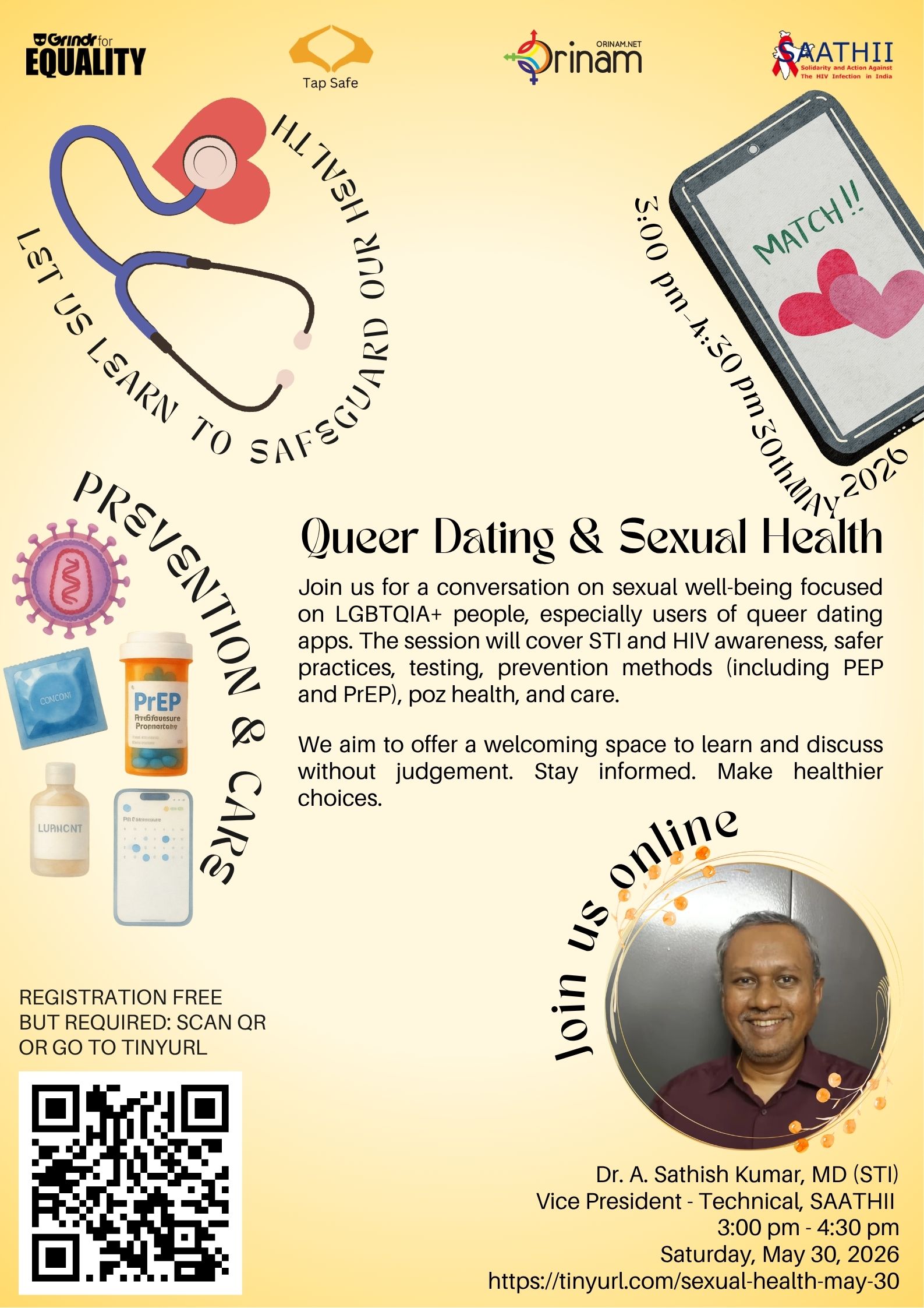 Queer Dating and Sexual Health — event poster