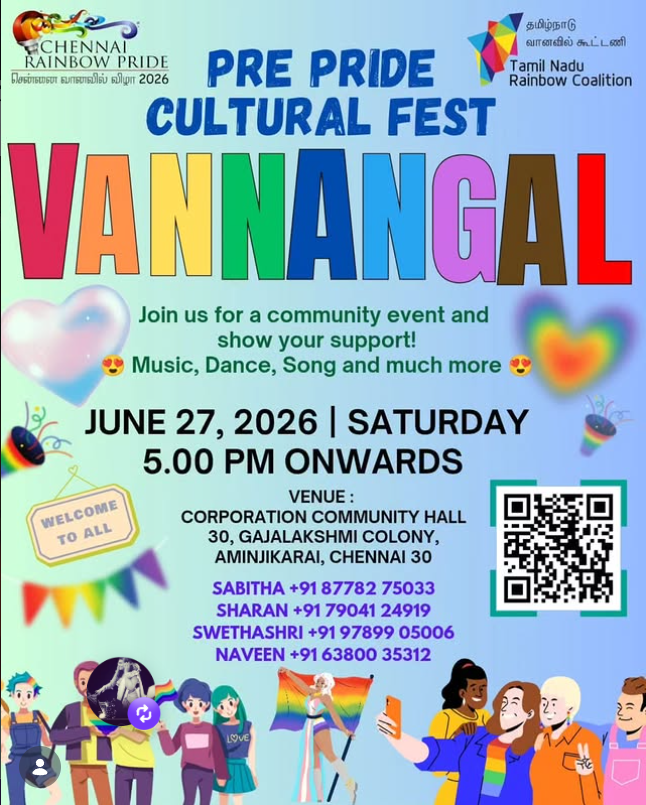 Vannangal Pre-Pride Fest 2026 poster