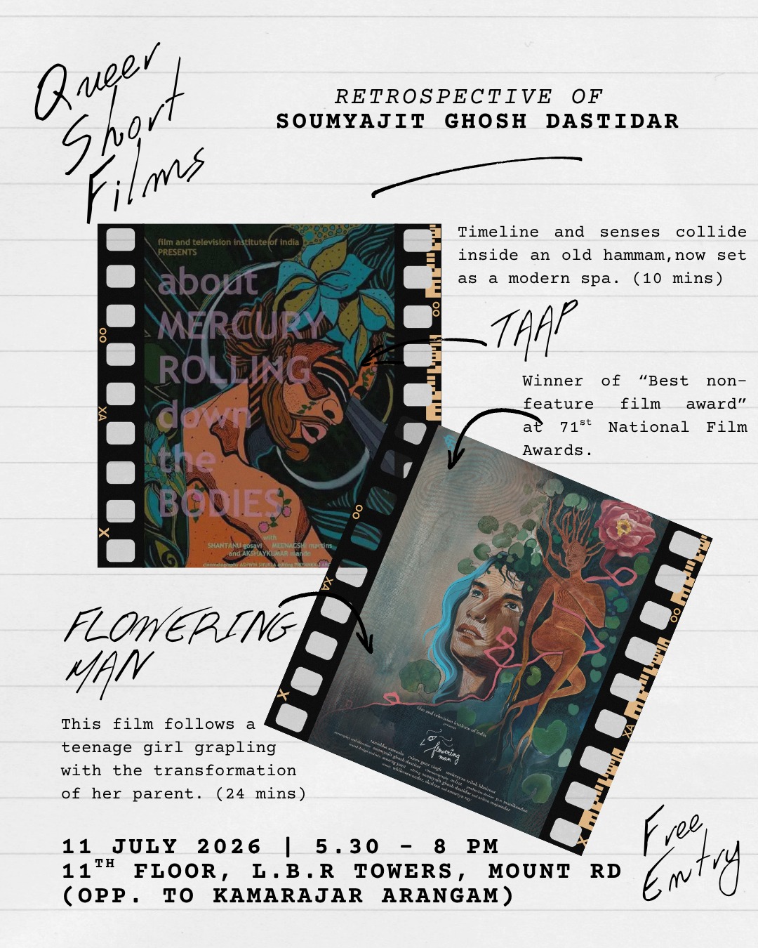 Queer Short films screening and discussion poster