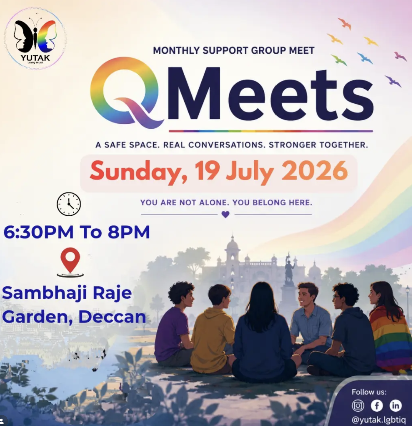 QMeets : Monthly Support Group Meet poster