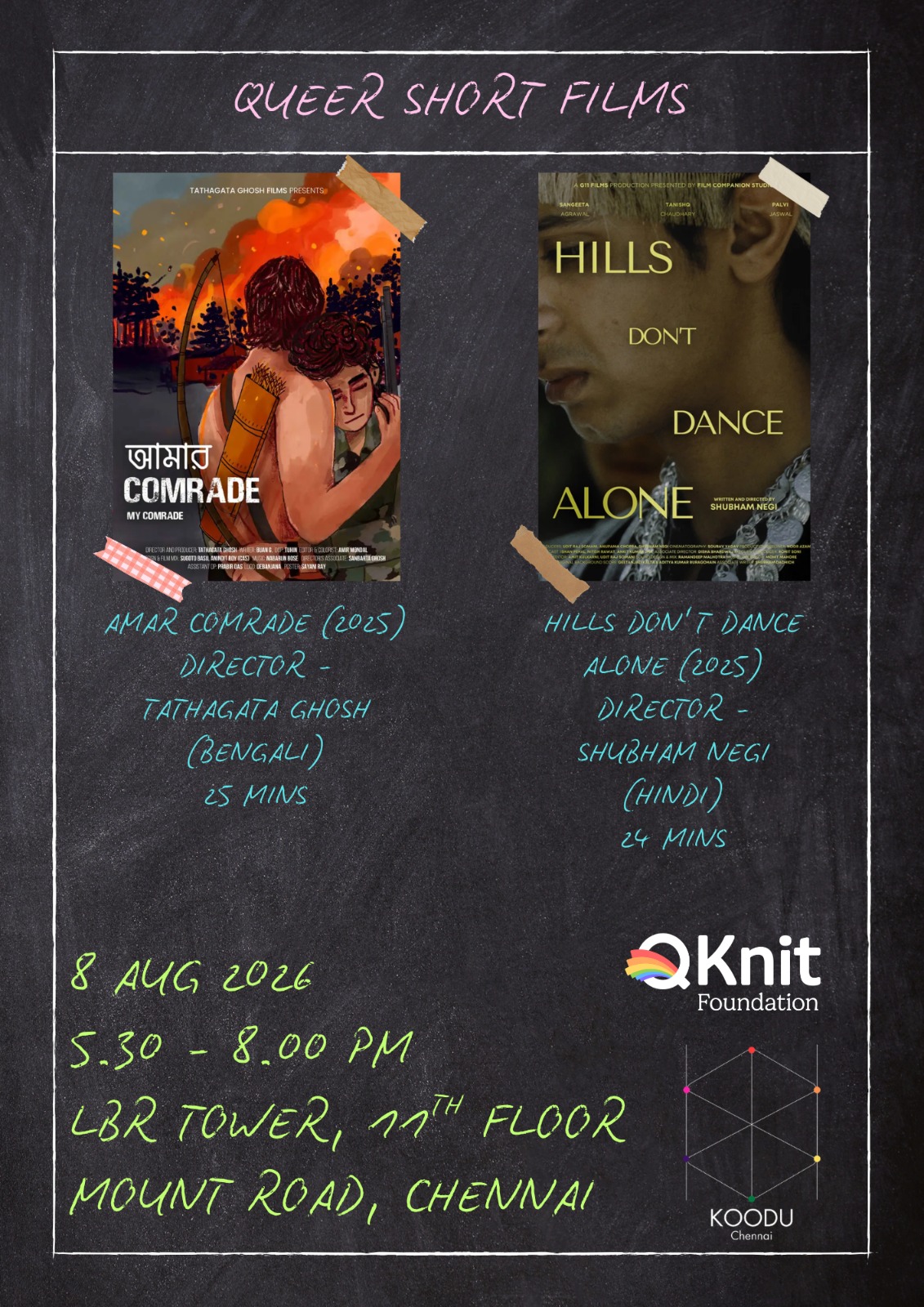 Queer Short films screening and discussion poster