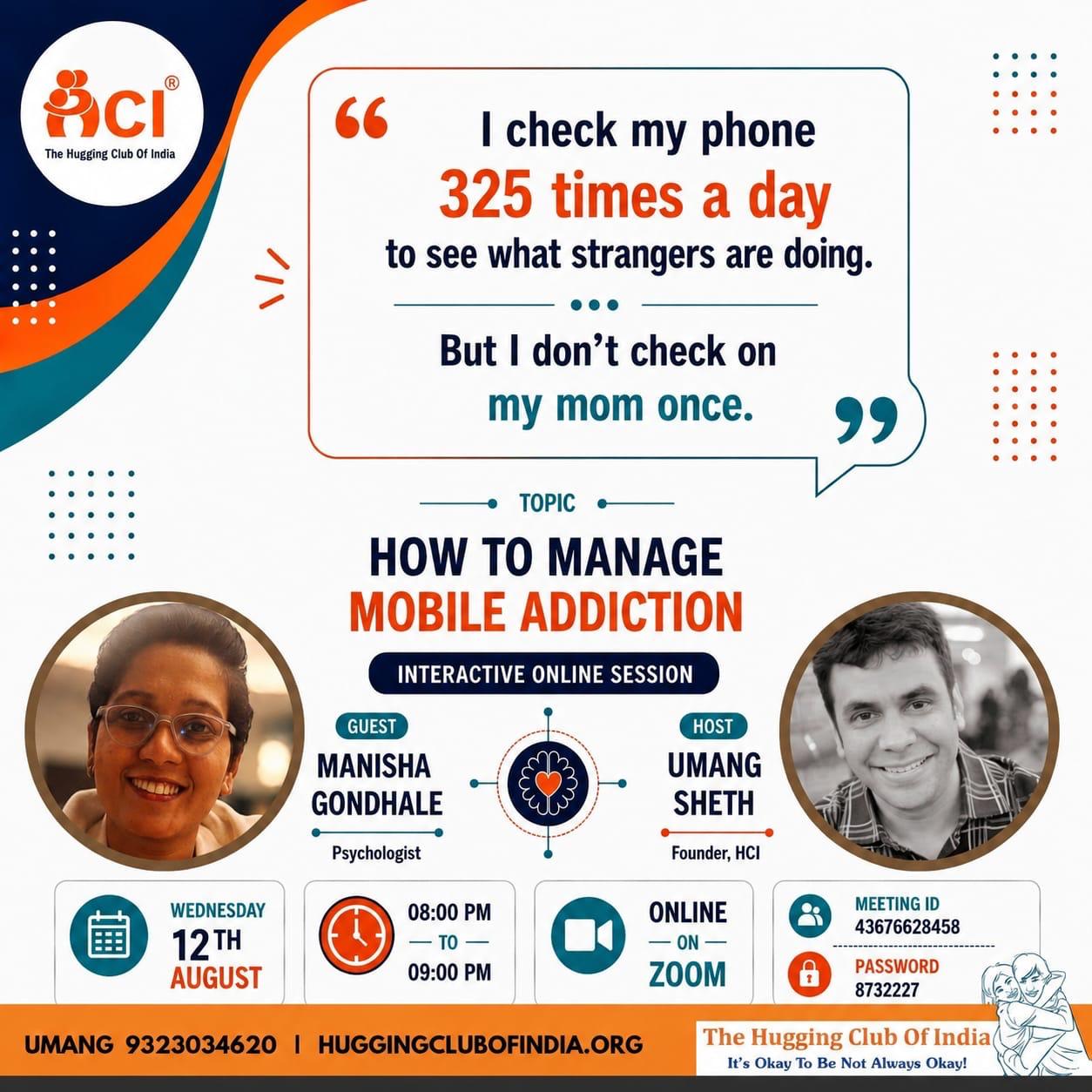 How to Manage Mobile Addiction poster