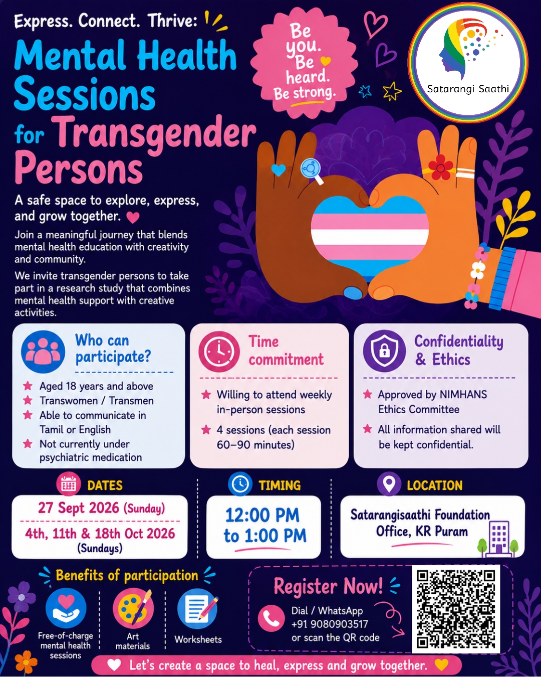 Mental Health Sessions for Transgender Persons