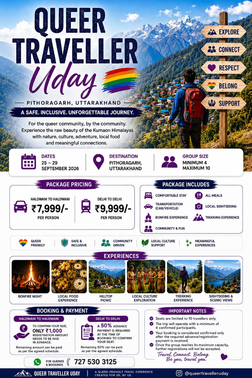 🌈 QUEER TRAVELLER UDAY — PITHORAGARH, UTTARAKHAND 🏔️ poster