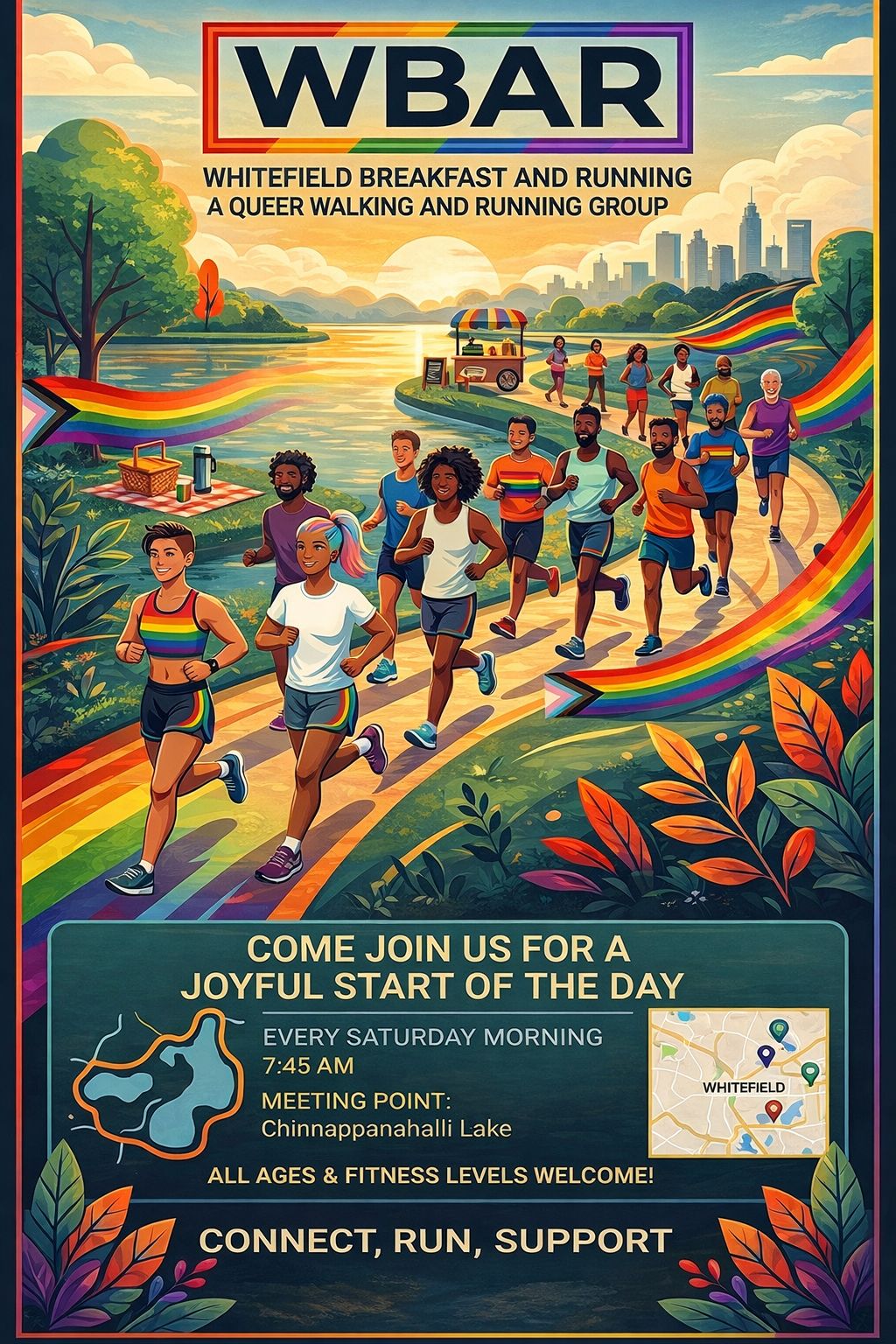 WBAR : Whitefield Breakfast and Run — event poster